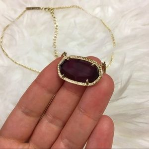 Kendra Scott Grape Catseye Dylan Necklace Gold